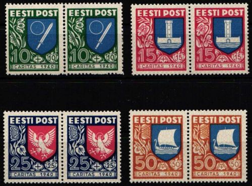 Estland 152-155 postfrisch als waagerechte Paare #NM182