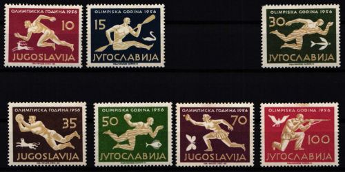Jugoslawien 804-811 postfrisch ohne 806, Olympiade 1956 #NM303