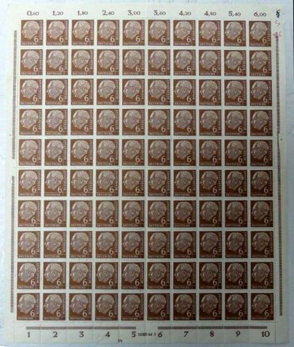 BRD 180 x postfrisch 100 er Bogen #NQ239