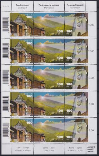 Schweiz 2243-2245 postfrisch als Kleinbogen #NT698