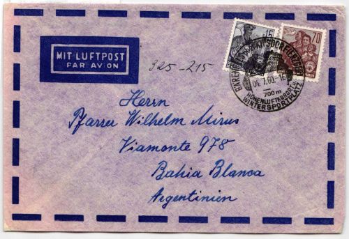 DDR 454, 458 auf Brief Luftpostbrief #NT202