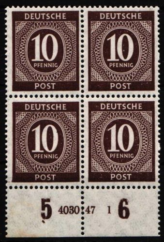 Alliierte Besetzung 918 HAN postfrisch H 4030.47 1, fleckig #NU207