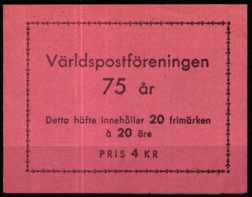 Schweden 352 D postfrisch als Markenheft #NT651