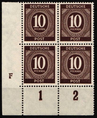 Alliierte Besetzung 918 DZ postfrisch Druckerzeichen F #NU214