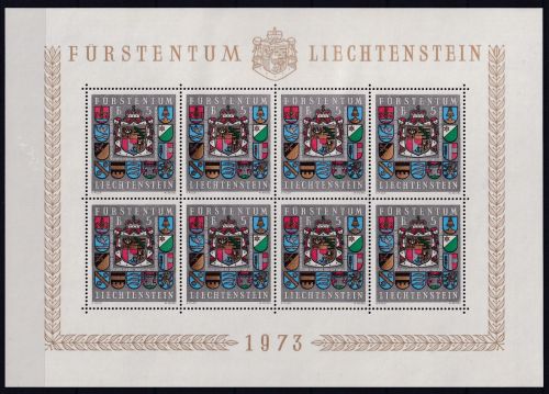 Liechtenstein 590 postfrisch Kleinbogen #NU303