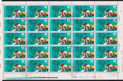 DDR 2898-2901 gestempelt als Bogensatz #NT582