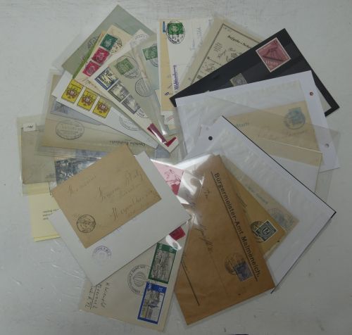 Deutsches Reich u.a. Lot Bahnpoststempel gestempelt Marken, Brief usw. #IM899