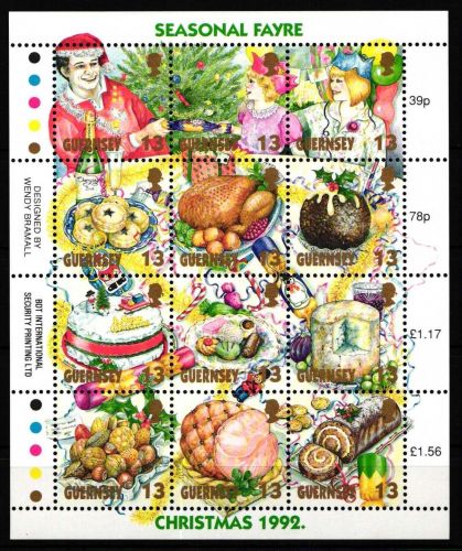 Großbritannien Guernsey 578-589 postfrisch als ZD Bogen #NY020