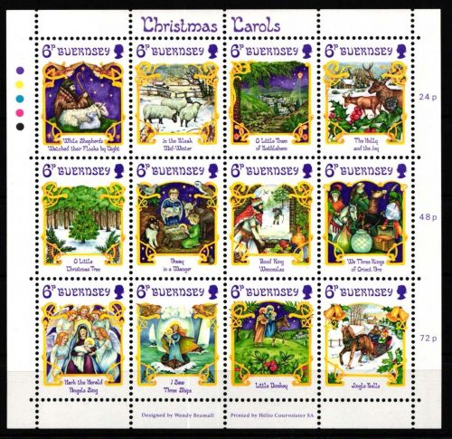 Großbritannien Guernsey 373-384 postfrisch als ZD Bogen #NY023