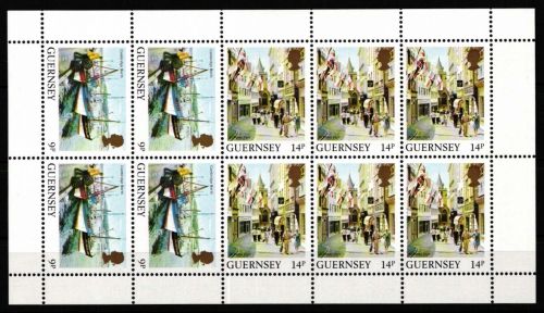 Großbritannien Guernsey 290, 293 postfrisch als Kleinbogen #NY026