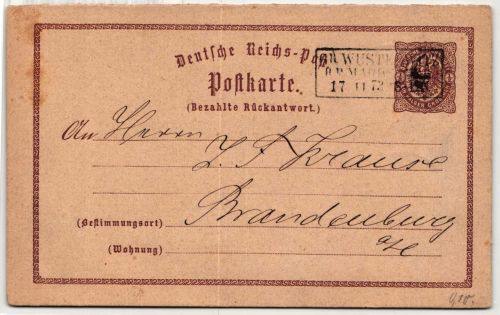 Deutsches Reich P3 A als Ganzsache #NT400