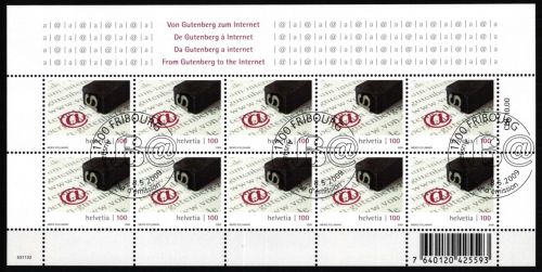 Schweiz 2106 gestempelt mit ESSt als Kleinbogen #NW232