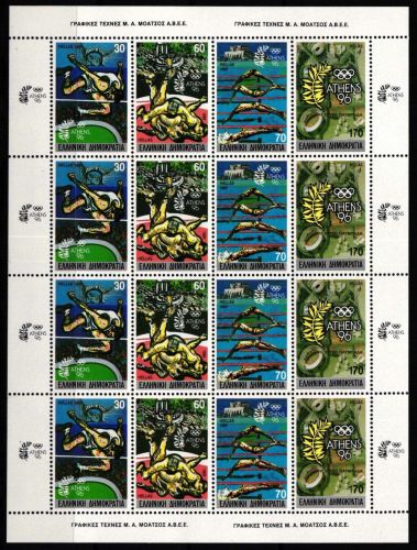 Griechenland 1717-1720 postfrisch Zusammendruckbogen / Olympische Spiele #NN621