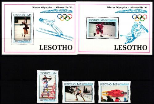 Lesotho 995-997 und Block 92 und 93 postfrisch Olympische Spiele #NN649