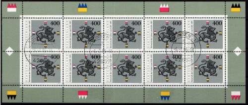 BRD Bund 1805 gestempelt mit Ersttagsstempel als Kleinbogen #NM903