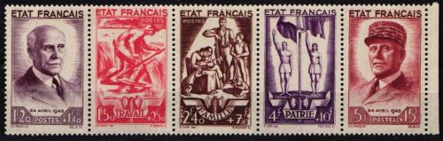 Frankreich 589-593 postfrisch
