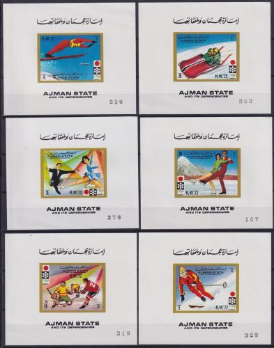 Ajman 1230-1235 als Einzelblöcke postfrisch Olympia #NM623