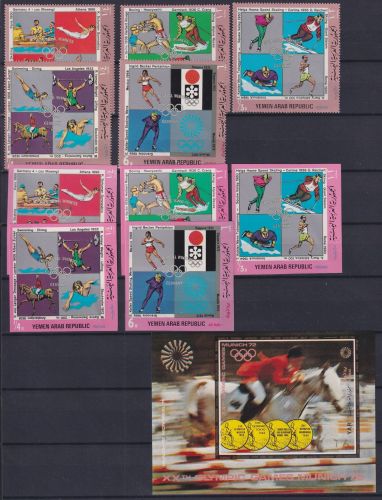 Jemen arab.Rep. Block 149 + 1269-1273 A/B postfrisch Olympia #NM627