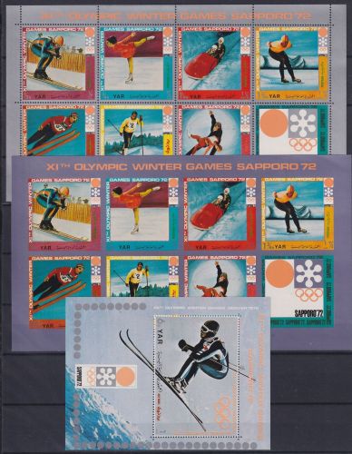 Jemen arab. Rep. Block 172 + 1440-1446 A/B als KB postfrisch Olympia #NM640