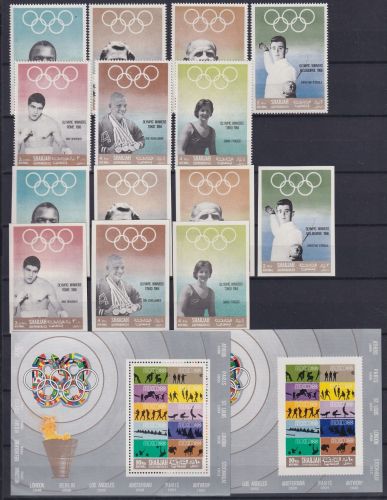 Sharjah Block 43 A/B + 510-516 A/B postfrisch Olympia #NM643