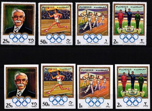 Fujeira 529-532 A/B postfrisch Olympia #NM716