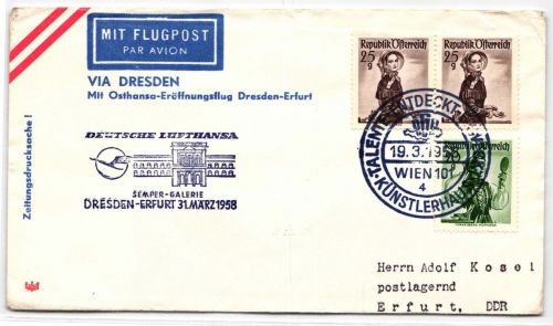 Österreich auf Brief Eröffnungsflug #NY552