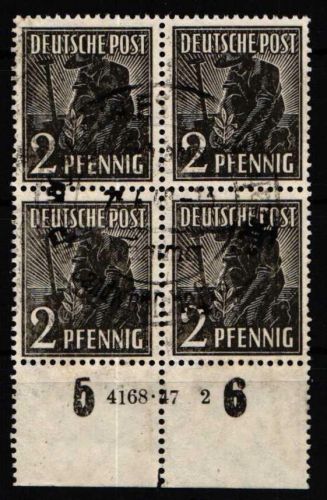 Alliierte Besetzung 943 gestempelt Hausauftragsnummer