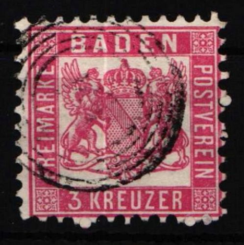 Baden 18 gestempelt Vollstempel #NU932