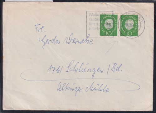 Berlin 183 Paar auf Brief waagerechtes Paar #NZ575