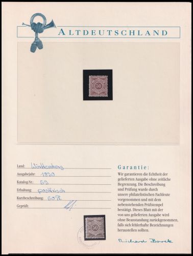 Altdeutschland Württemberg 59 postfrisch