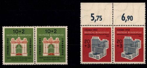 BRD Bund 171-172 postfrisch als waagerechte Paare #NY303