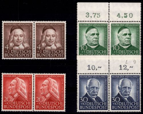 BRD Bund 173-176 postfrisch als waagerechte Paare #NY324