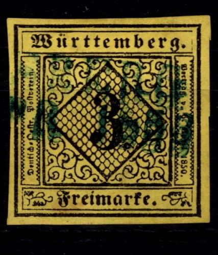 Württemberg 2 a II gestempelt tiefst geprüft Heinrich BPP #OA306