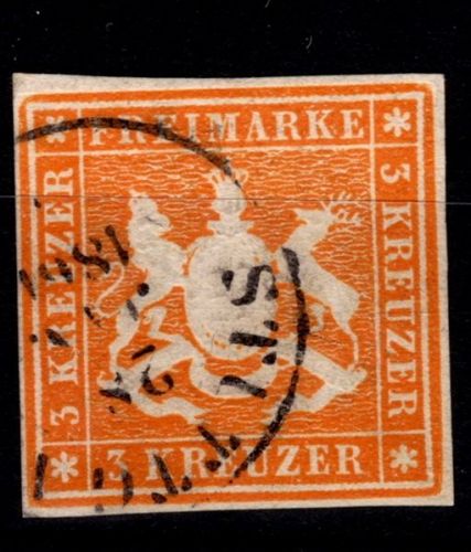 Württemberg 12 a gestempelt geprüft Heinrich BPP #OA328