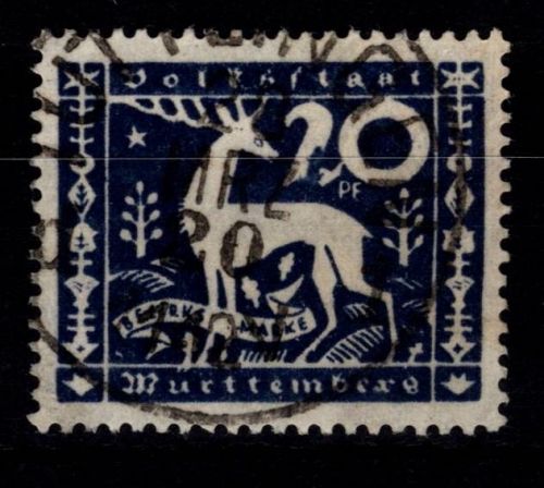 Württemberg 146 III gestempelt geprüft Klinkhammer BPP #OA406