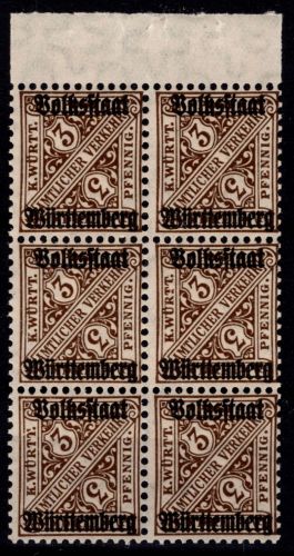 Württemberg 259 I/III postfrisch #OA434