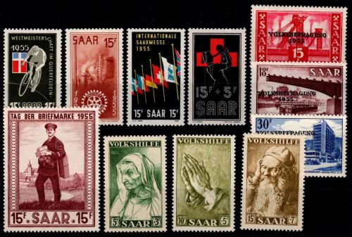 Saarland Jahrgang 1955 postfrisch