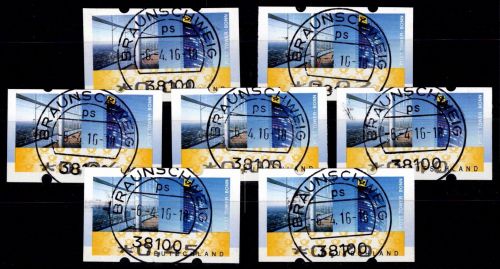 BRD Bund Automatenmarken 7 RS3 gestempelt