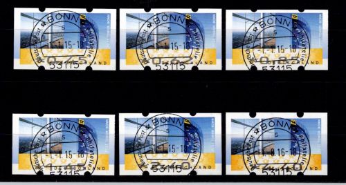 BRD Bund Automatenmarken 7 TS5 gestempelt