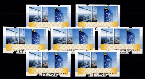 BRD Bund Automatenmarken 7 VS6 mit Zählnummer postfrisch