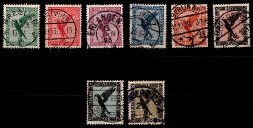 Deutsches Reich 378-384 gestempelt
