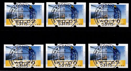 BRD Bund Automatenmarken 7 VS4 gestempelt #OC060