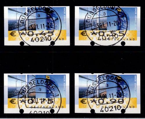 BRD Bund Automatenmarken 7 Druckverschiebung gestempelt #OC100