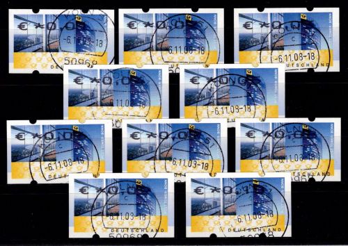 BRD Bund Automatenmarken 7 F I gestempelt