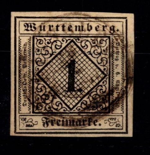 Württemberg 1 gestempelt