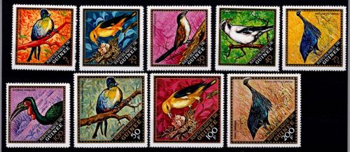 Guinea 583-591 A postfrisch Vögel #NV253