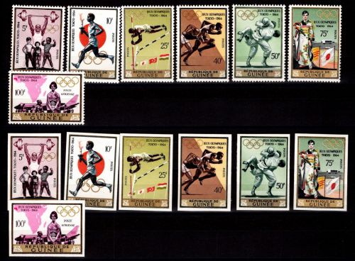 Guinea 265-271 A + B postfrisch