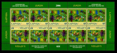 Lettland 674 postfrisch als Kleinbogen, Cept 2006 #NV561