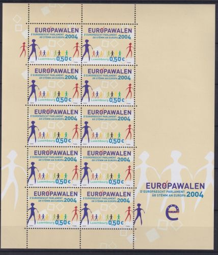 Luxemburg 1644 postfrisch als Kleinbogen, Mitläufer 2004 #NV581