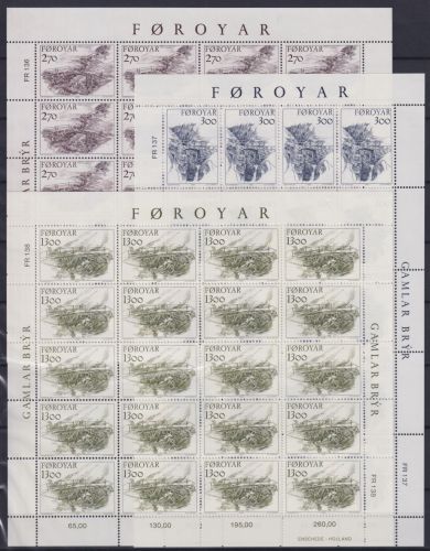 Färör 142-144 postfrisch Kleinbogensatz / Brücken #NN832
